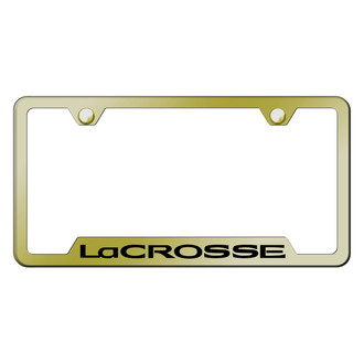 Autogold® - Gold License Plate Frame with Laser Etched LaCrosse Logo and Cut-Out
