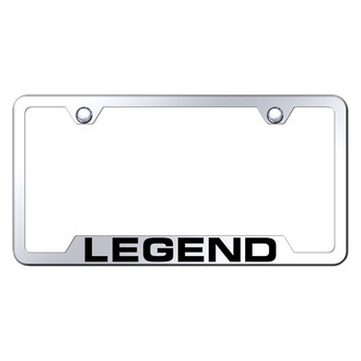 Autogold® - Chrome License Plate Frame with Laser Etched Legend Logo and Cut-Out