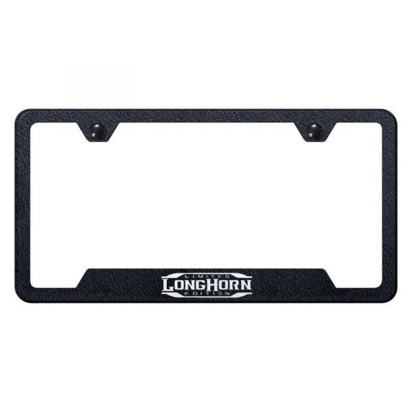 Autogold® - License Plate Frame with Laser Etched Longhorn Limited Edition Logo and Cut-Out