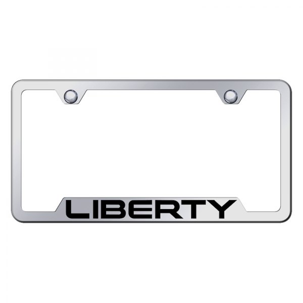 Autogold® - License Plate Frame with Laser Etched Liberty Logo and Cut-Out