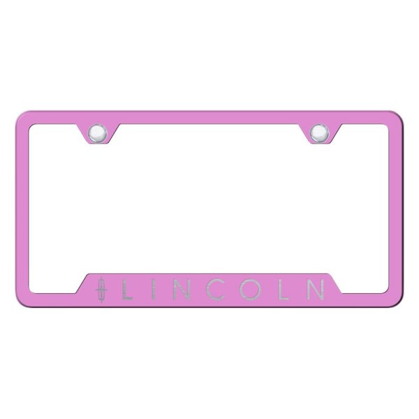 Autogold® - License Plate Frame with Laser Etched Lincoln Logo and Cut-Out