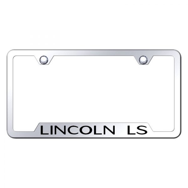 Autogold® - License Plate Frame with Laser Etched Lincoln LS Logo and Cut-Out