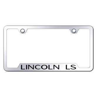 Autogold® - Chrome License Plate Frame with Laser Etched Lincoln LS Logo and Cut-Out