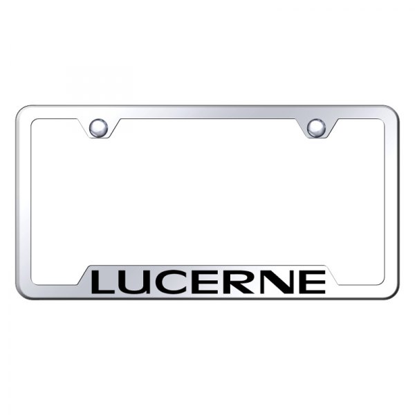 Autogold® - License Plate Frame with Laser Etched Lucerne Logo and Cut-Out