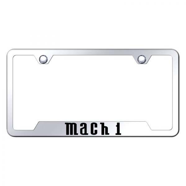 Autogold® - License Plate Frame with Laser Etched Mach 1 Logo and Cut-Out