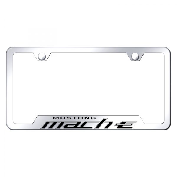 Autogold® - License Plate Frame with Laser Etched Mach-E Logo and Cut-Out