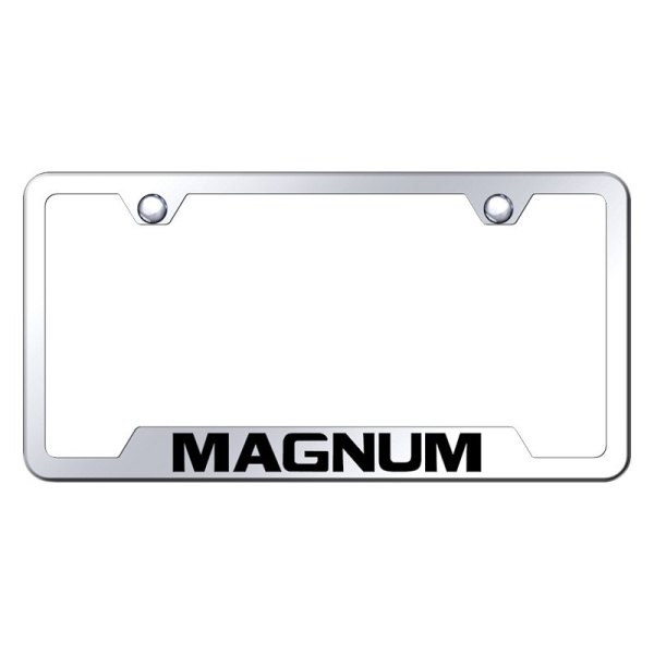 Autogold® - License Plate Frame with Laser Etched Magnum Logo and Cut-Out