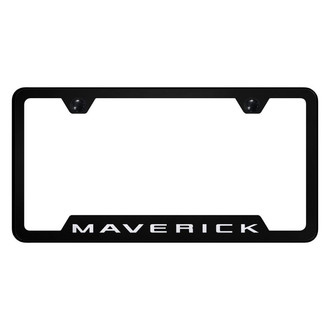 Autogold® - Black License Plate Frame with Laser Etched Maverick 2022 Logo and Cut-Out
