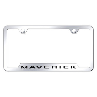 Autogold® - Chrome License Plate Frame with Laser Etched Maverick 2022 Logo and Cut-Out