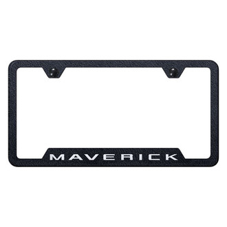 Autogold® - Rugged Black License Plate Frame with Laser Etched Maverick 2022 Logo and Cut-Out