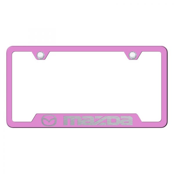 Autogold® - License Plate Frame with Laser Etched Mazda Logo and Cut-Out