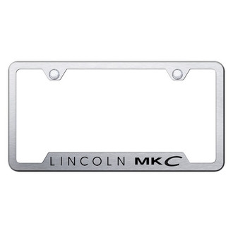 Autogold® - Brushed License Plate Frame with Laser Etched MKC Logo and Cut-Out