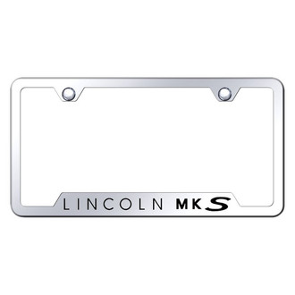 Autogold® - Chrome License Plate Frame with Laser Etched MKS Logo and Cut-Out