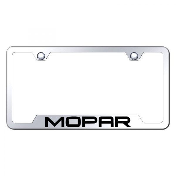 Autogold® - License Plate Frame with Laser Etched Mopar Logo and Cut-Out