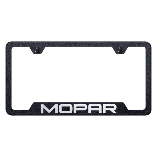 Autogold® - License Plate Frame with Laser Etched Mopar Logo and Cut-Out