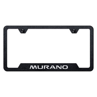 Autogold® - Rugged Black License Plate Frame with Laser Etched Murano Logo and Cut-Out