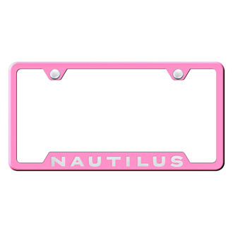 Autogold® - Pink License Plate Frame with Laser Etched Nautilus Logo and Cut-Out