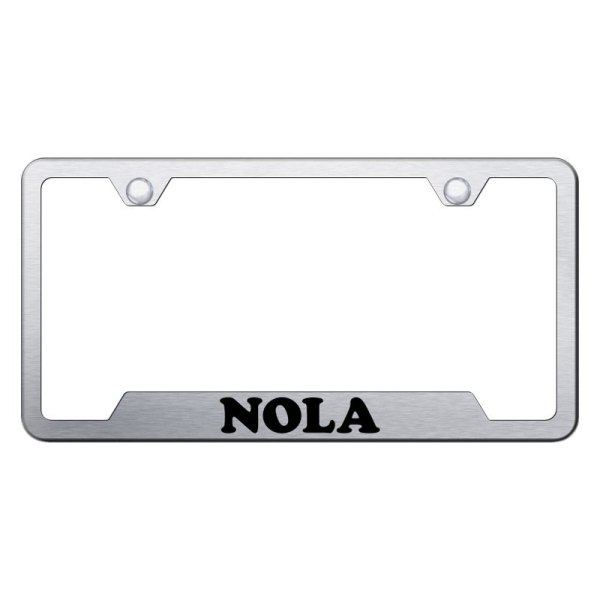 Autogold® - License Plate Frame with Laser Etched NOLA Logo and Cut-Out