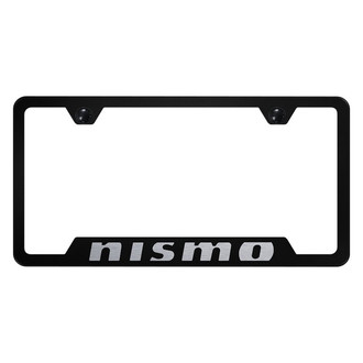Autogold® - Black License Plate Frame with Laser Etched NISMO Logo and Cut-Out