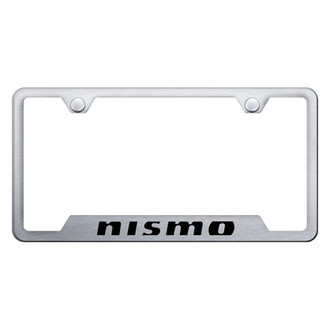 Autogold® - Brushed License Plate Frame with Laser Etched NISMO Logo and Cut-Out
