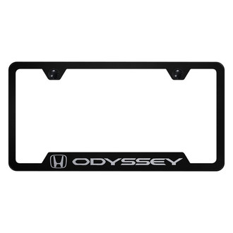 Autogold® - Black License Plate Frame with Laser Etched Odyssey Logo and Cut-Out