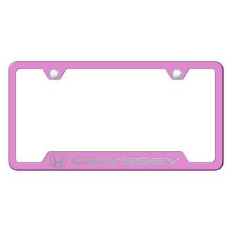Autogold® - Pink License Plate Frame with Laser Etched Odyssey Logo and Cut-Out