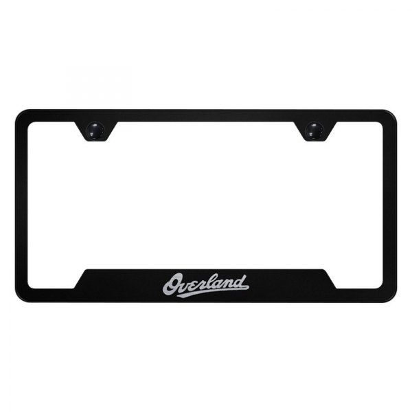 Autogold® - License Plate Frame with Laser Etched Overland Logo and Cut-Out