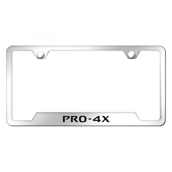 Autogold® - License Plate Frame with Laser Etched PRO-4X Logo and Cut-Out