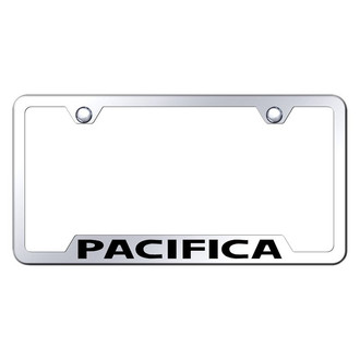 Autogold® - Chrome License Plate Frame with Laser Etched Pacifica Logo and Cut-Out