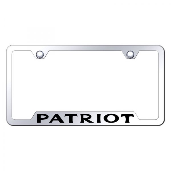 Autogold® - License Plate Frame with Laser Etched Patriot Logo and Cut-Out