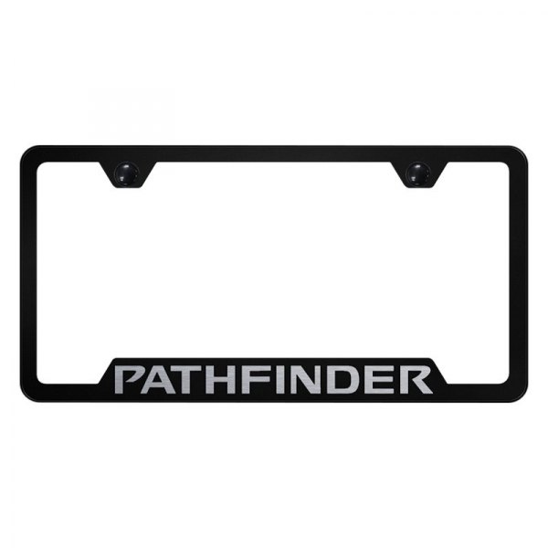 Autogold® - License Plate Frame with Laser Etched Pathfinder Logo and Cut-Out