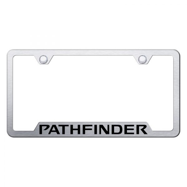 Autogold® - License Plate Frame with Laser Etched Pathfinder Logo and Cut-Out
