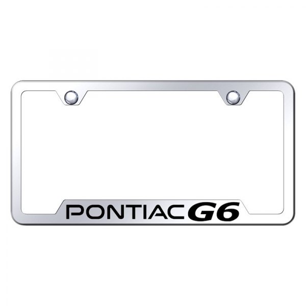 Autogold® - License Plate Frame with Laser Etched Pontiac G6 Logo and Cut-Out