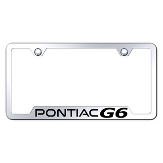 Autogold® - Chrome License Plate Frame with Laser Etched Pontiac G6 Logo and Cut-Out