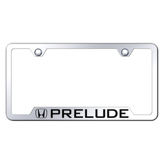Autogold® - Chrome License Plate Frame with Laser Etched Prelude Logo and Cut-Out
