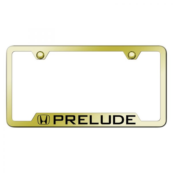 Autogold® - License Plate Frame with Laser Etched Prelude Logo and Cut-Out