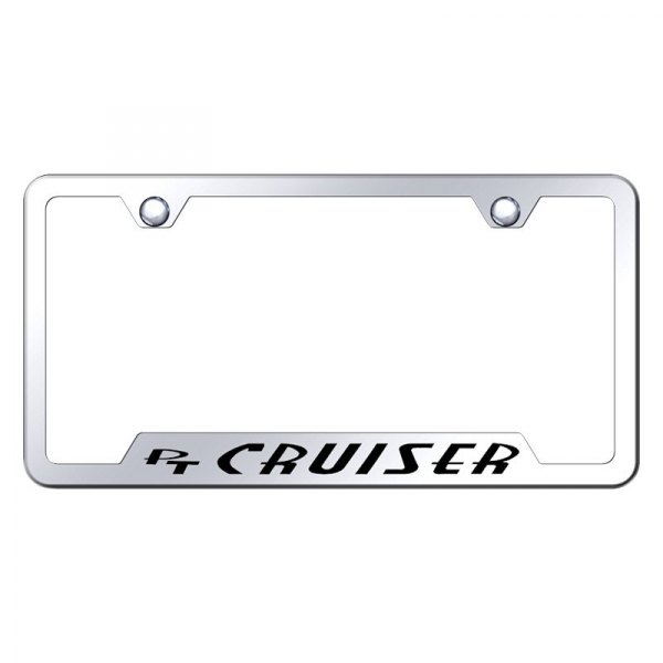 Autogold® - License Plate Frame with Laser Etched PT Cruiser Logo and Cut-Out