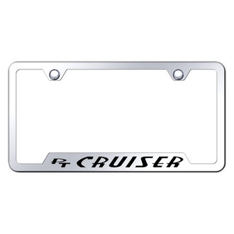 Autogold® - Chrome License Plate Frame with Laser Etched PT Cruiser Logo and Cut-Out