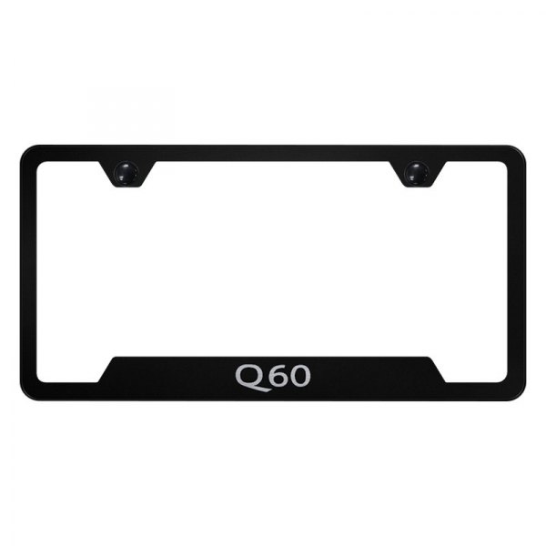 Autogold® - License Plate Frame with Laser Etched Q60 Logo and Cut-Out