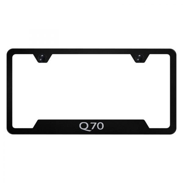 Autogold® - License Plate Frame with Laser Etched Q70 Logo and Cut-Out