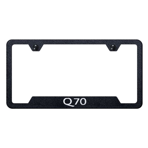 Autogold® - License Plate Frame with Laser Etched Q70 Logo and Cut-Out