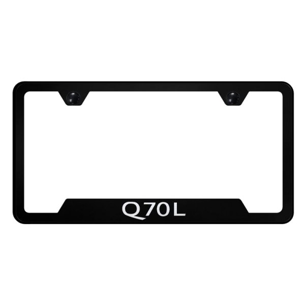 Autogold® - License Plate Frame with Laser Etched Q70L Logo and Cut-Out