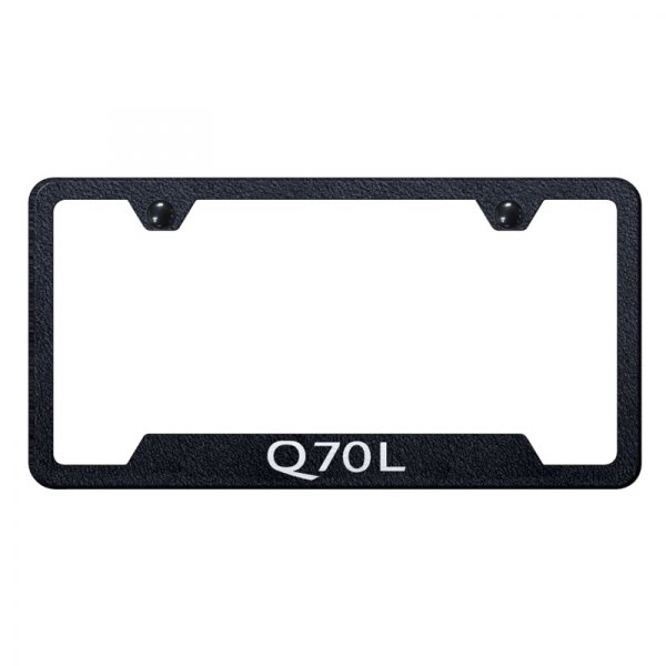 Autogold® - License Plate Frame with Laser Etched Q70L Logo and Cut-Out