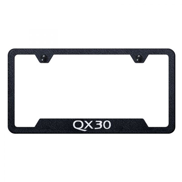 Autogold® - License Plate Frame with Laser Etched QX30 Logo and Cut-Out
