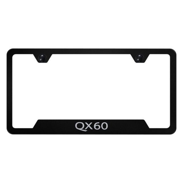 Autogold® - License Plate Frame with Laser Etched QX60 Logo and Cut-Out