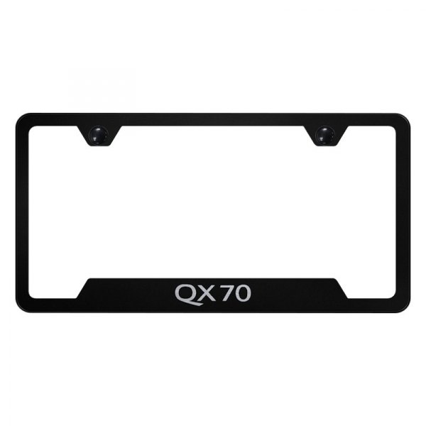 Autogold® - License Plate Frame with Laser Etched QX70 Logo and Cut-Out