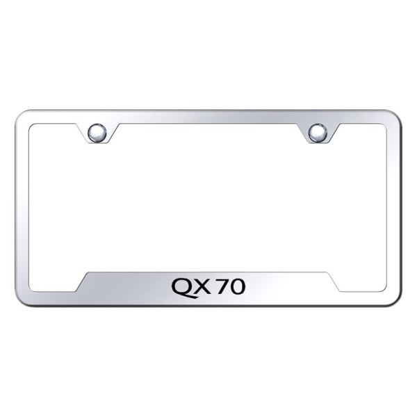 Autogold® - License Plate Frame with Laser Etched QX70 Logo and Cut-Out