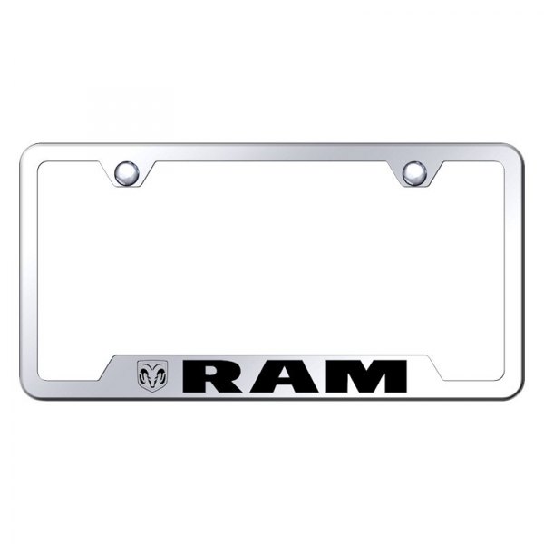 Autogold® - License Plate Frame with Laser Etched RAM Logo and Cut-Out