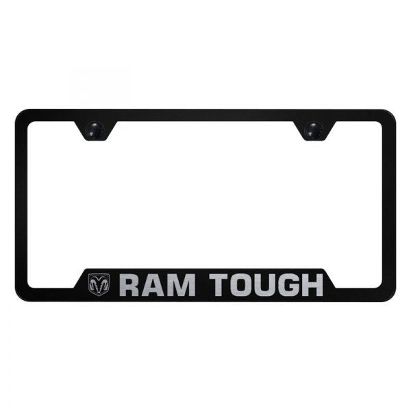 Autogold® - License Plate Frame with Laser Etched Ram Tough Logo and Cut-Out
