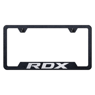 Autogold® - Rugged Black License Plate Frame with Laser Etched RDX Logo and Cut-Out